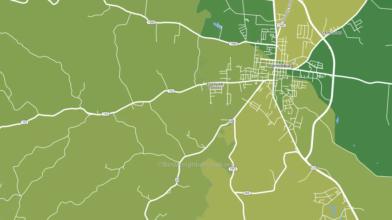 Riverview Estates, KY block-group voter-turnout map
