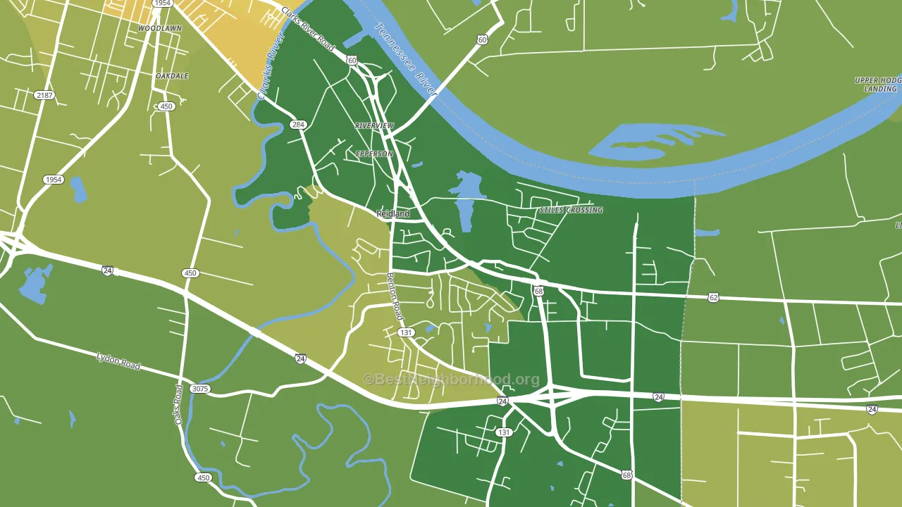 Riverview, KY block-group voter-turnout map