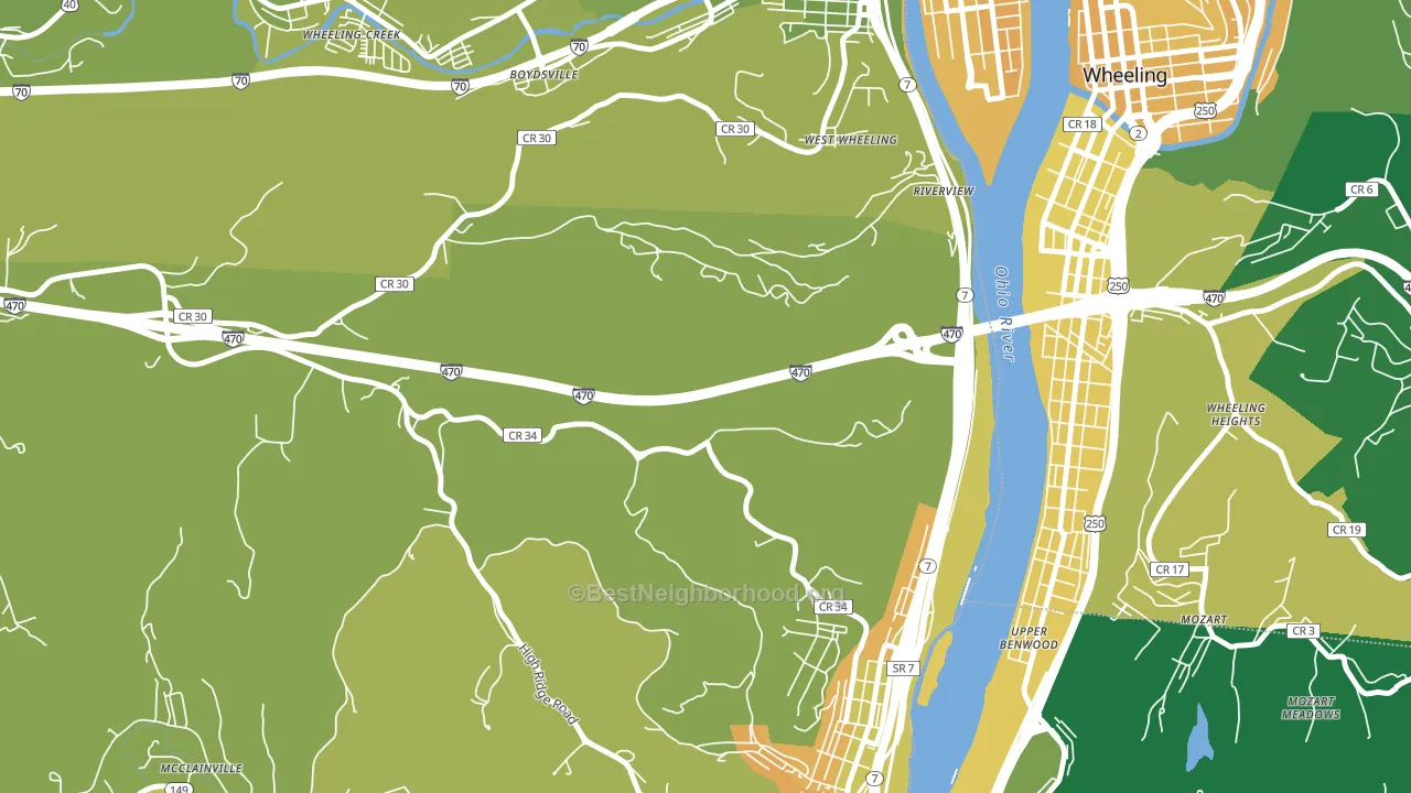 Riverview, OH block-group voter-turnout map