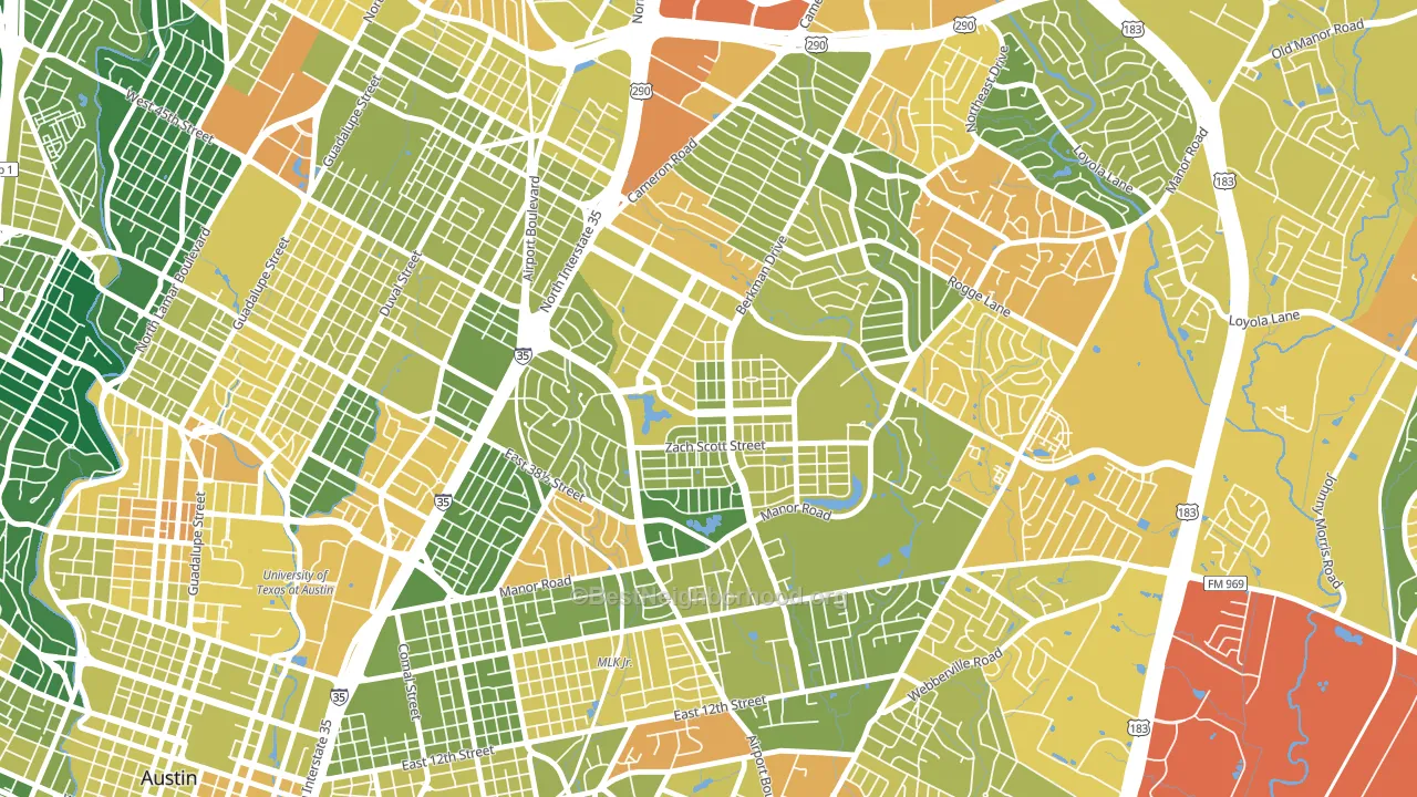 Rmma, Austin, TX block-group voter-turnout map