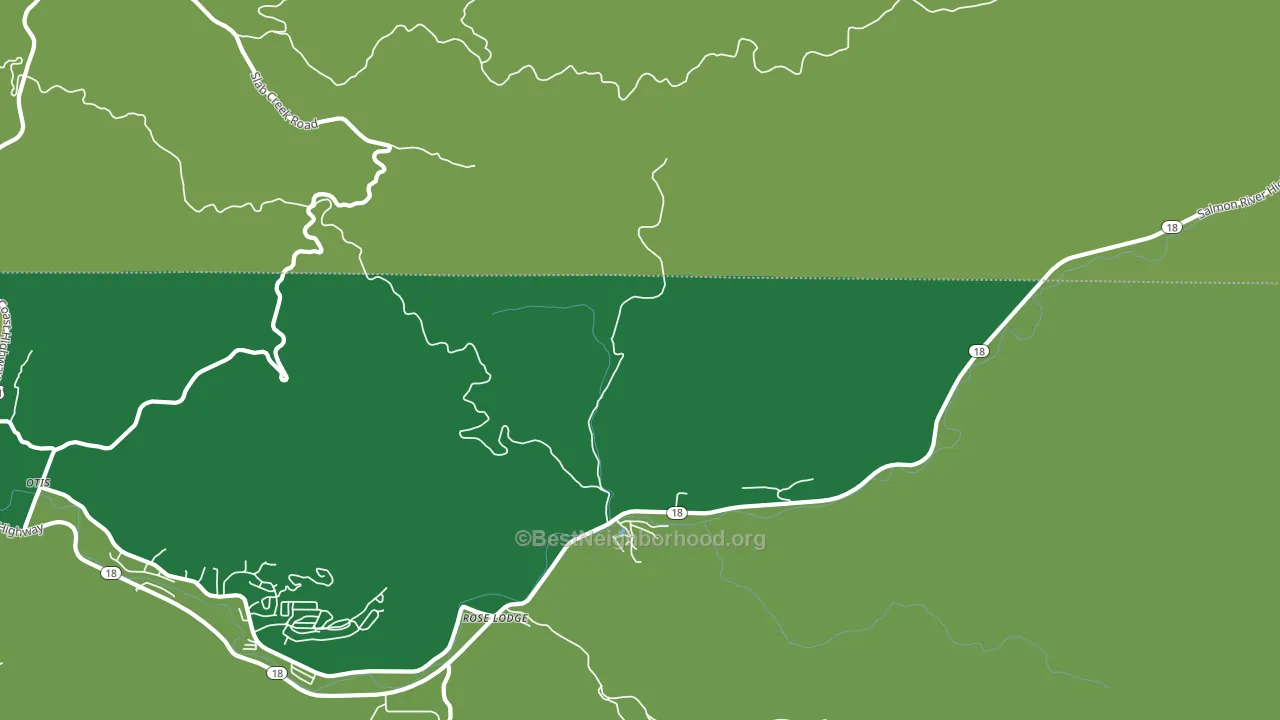 Roads End, OR block-group voter-turnout map