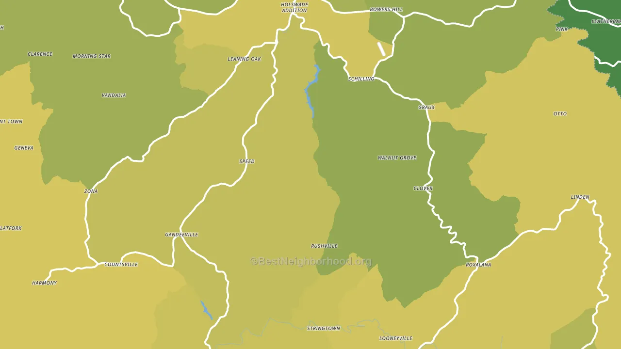 Roane County, WV block-group voter-turnout map