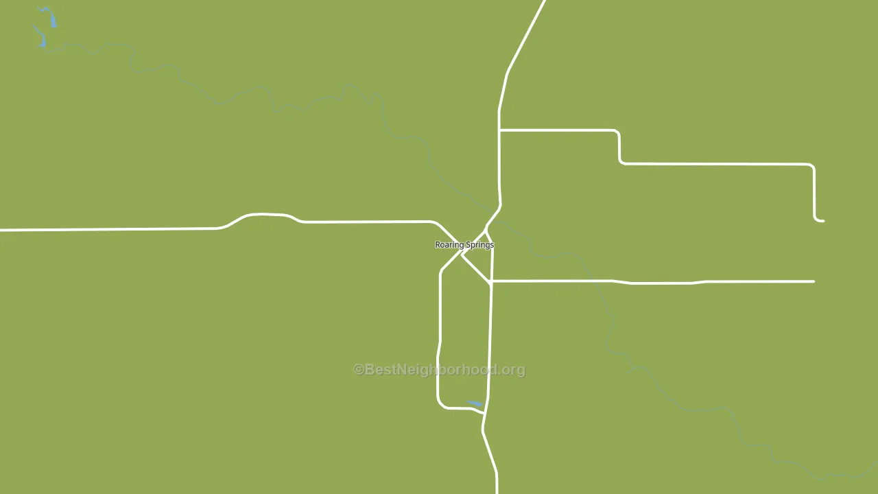 Roaring Springs, TX block-group voter-turnout map