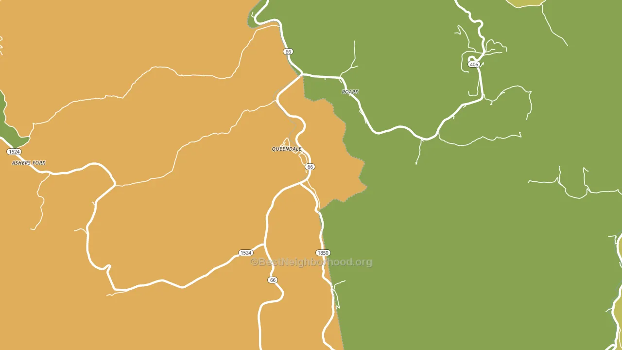 Roark, KY block-group voter-turnout map