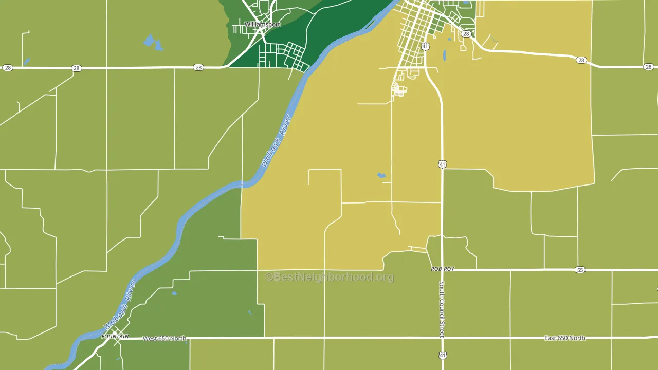 Rob Roy, IN block-group voter-turnout map