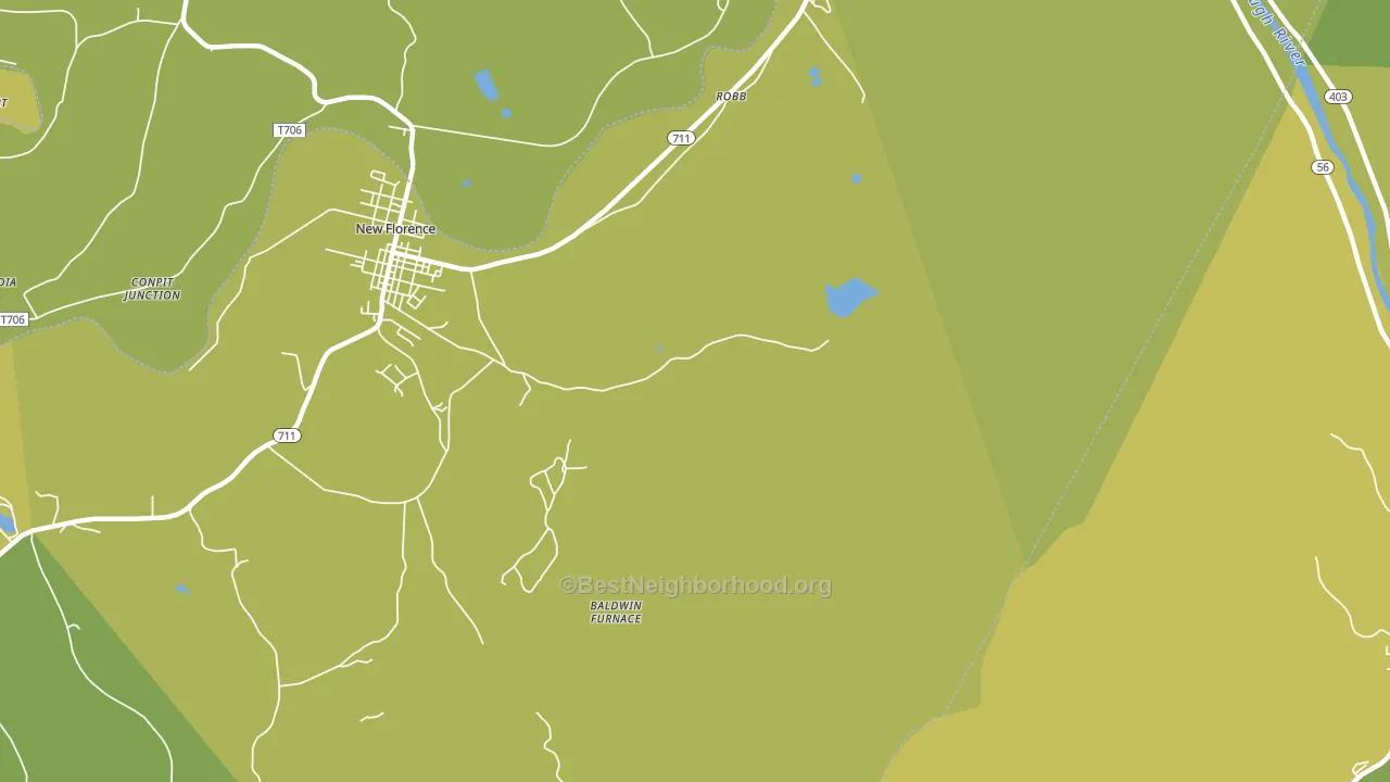 Robb, PA block-group voter-turnout map