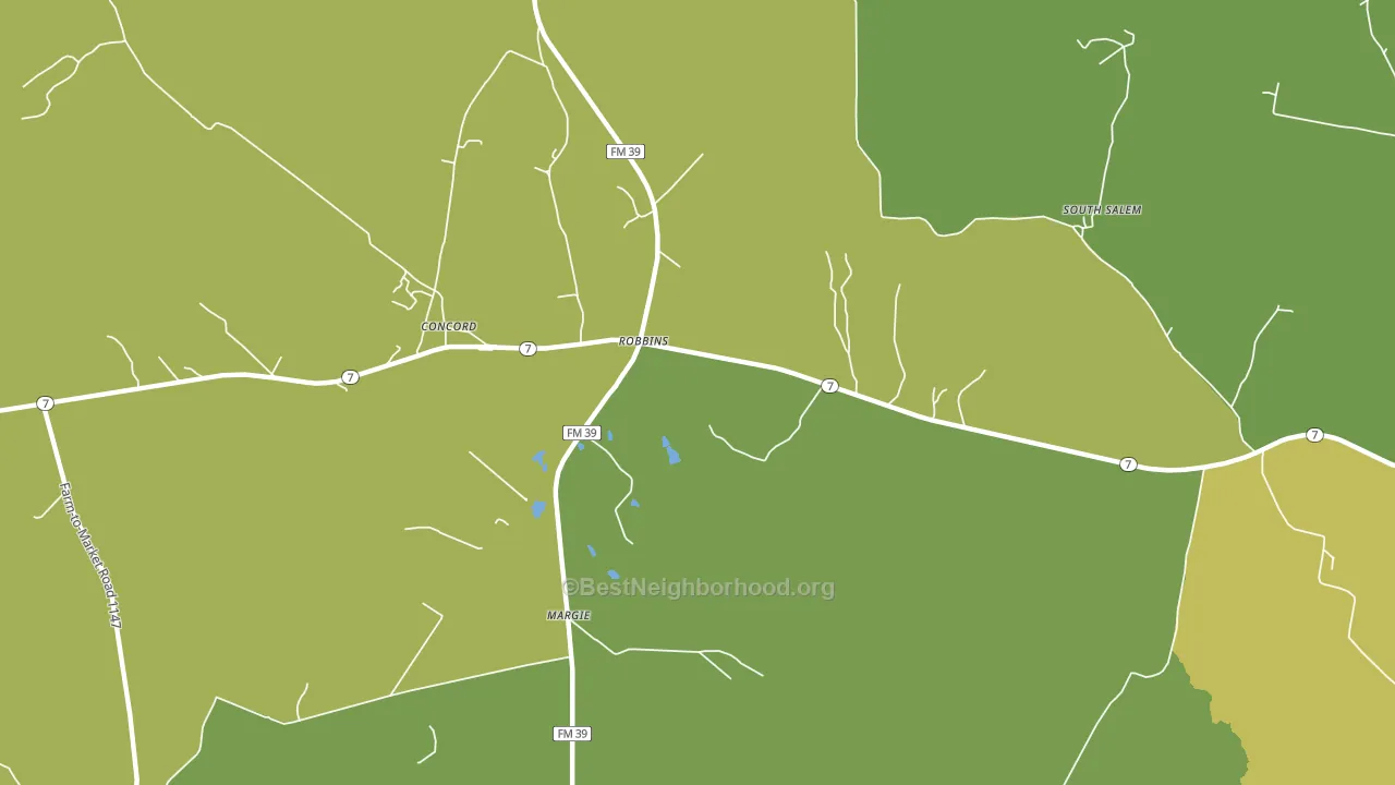 Robbins, TX block-group voter-turnout map