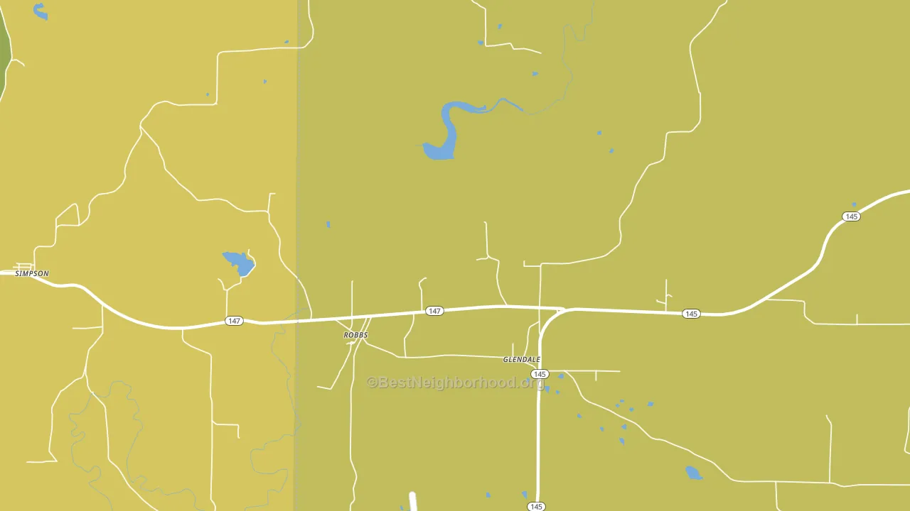 Robbs, IL block-group voter-turnout map