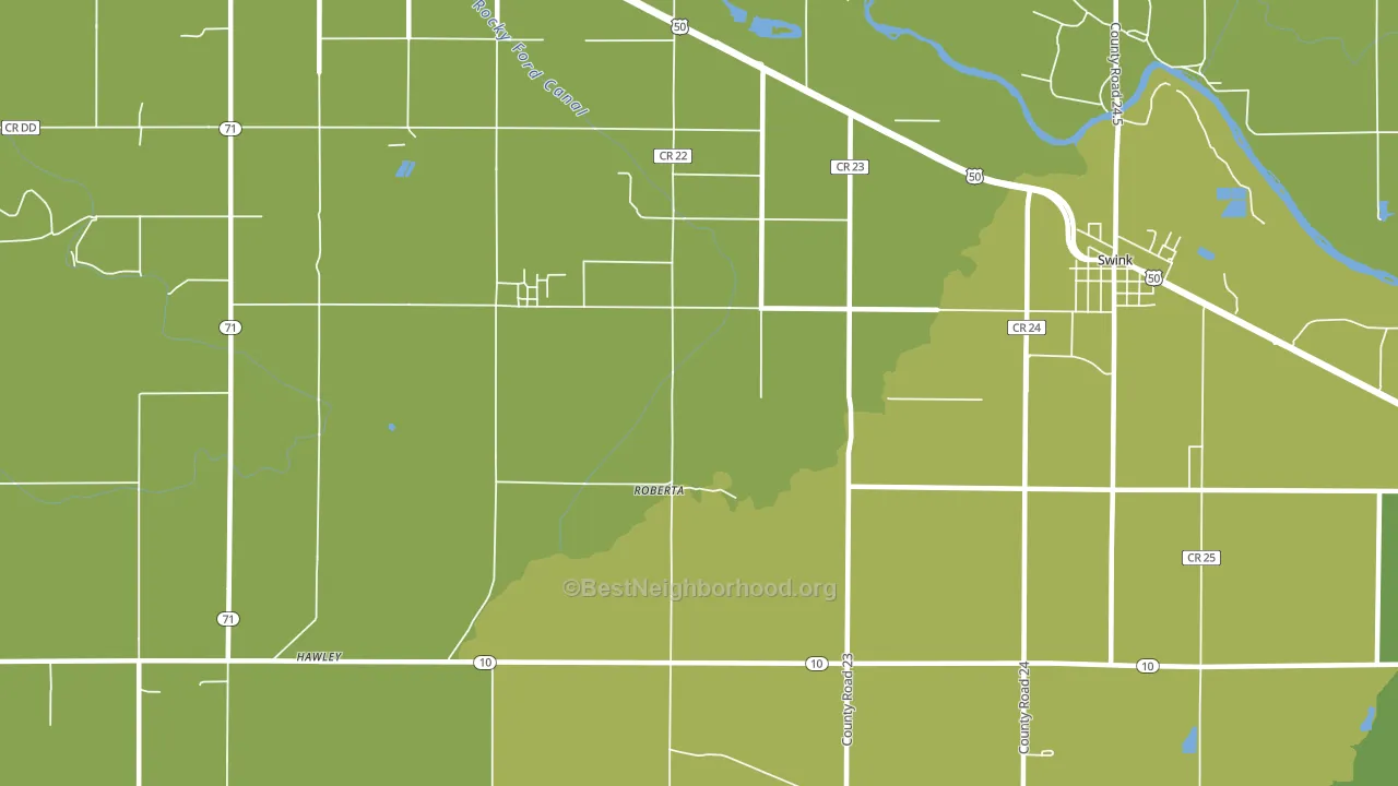 Roberta, CO block-group voter-turnout map