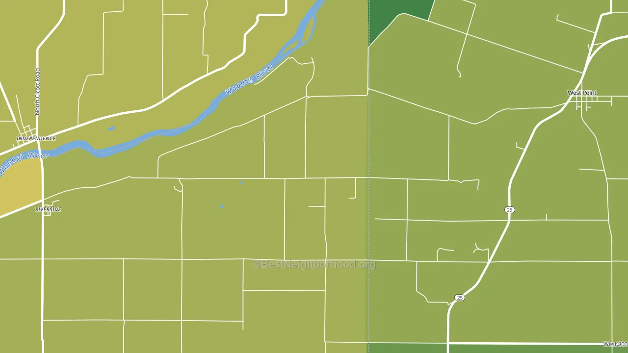 Roberts, IN block-group voter-turnout map