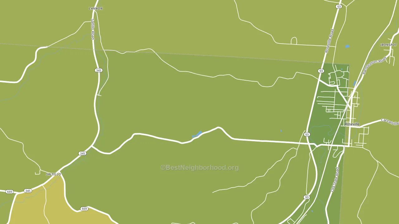Roberts, OH block-group voter-turnout map