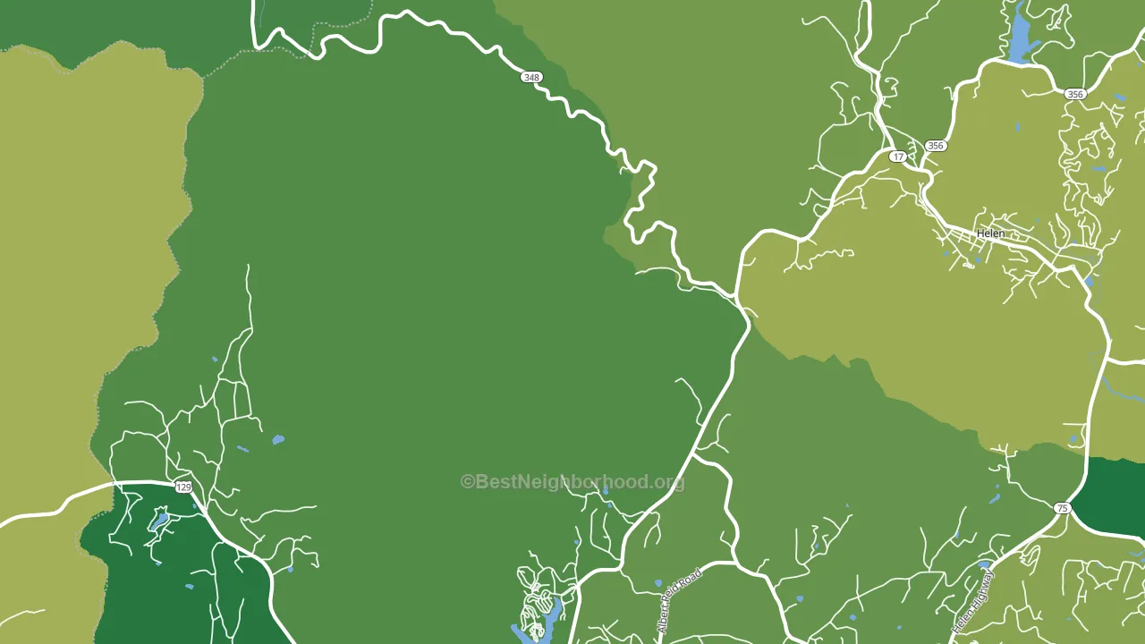Robertstown, GA block-group voter-turnout map