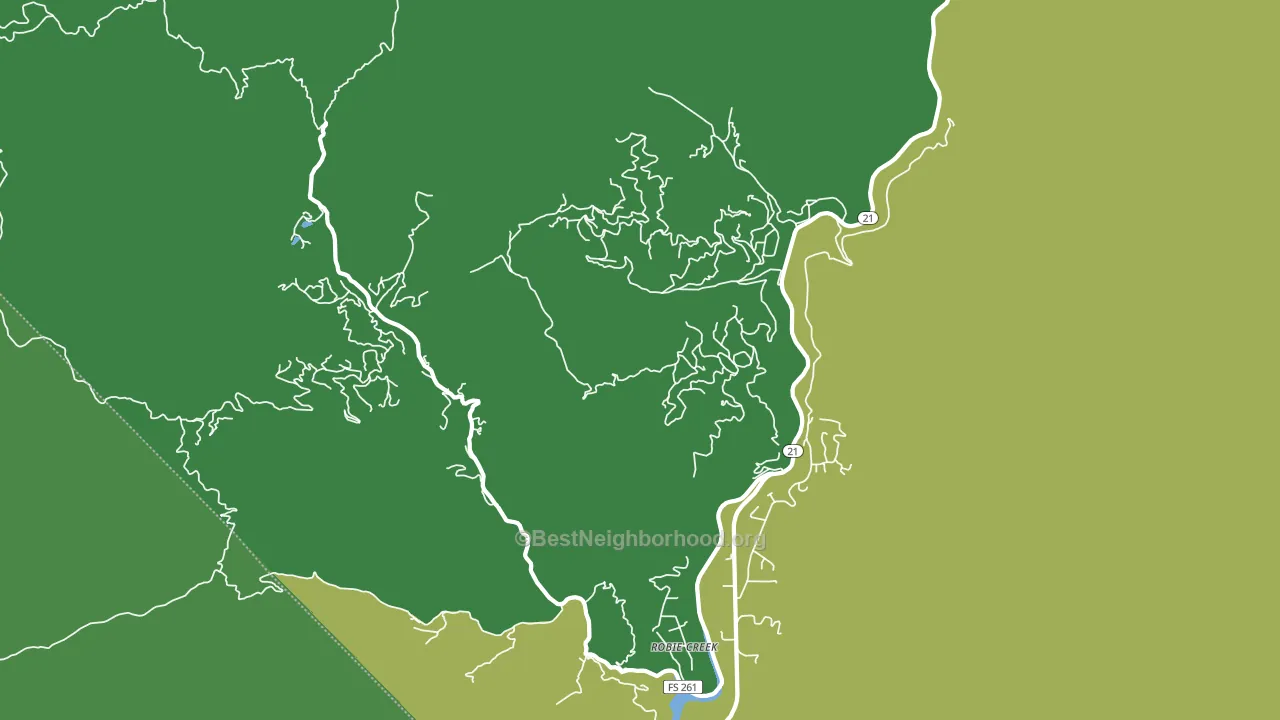 Robie Creek, ID block-group voter-turnout map