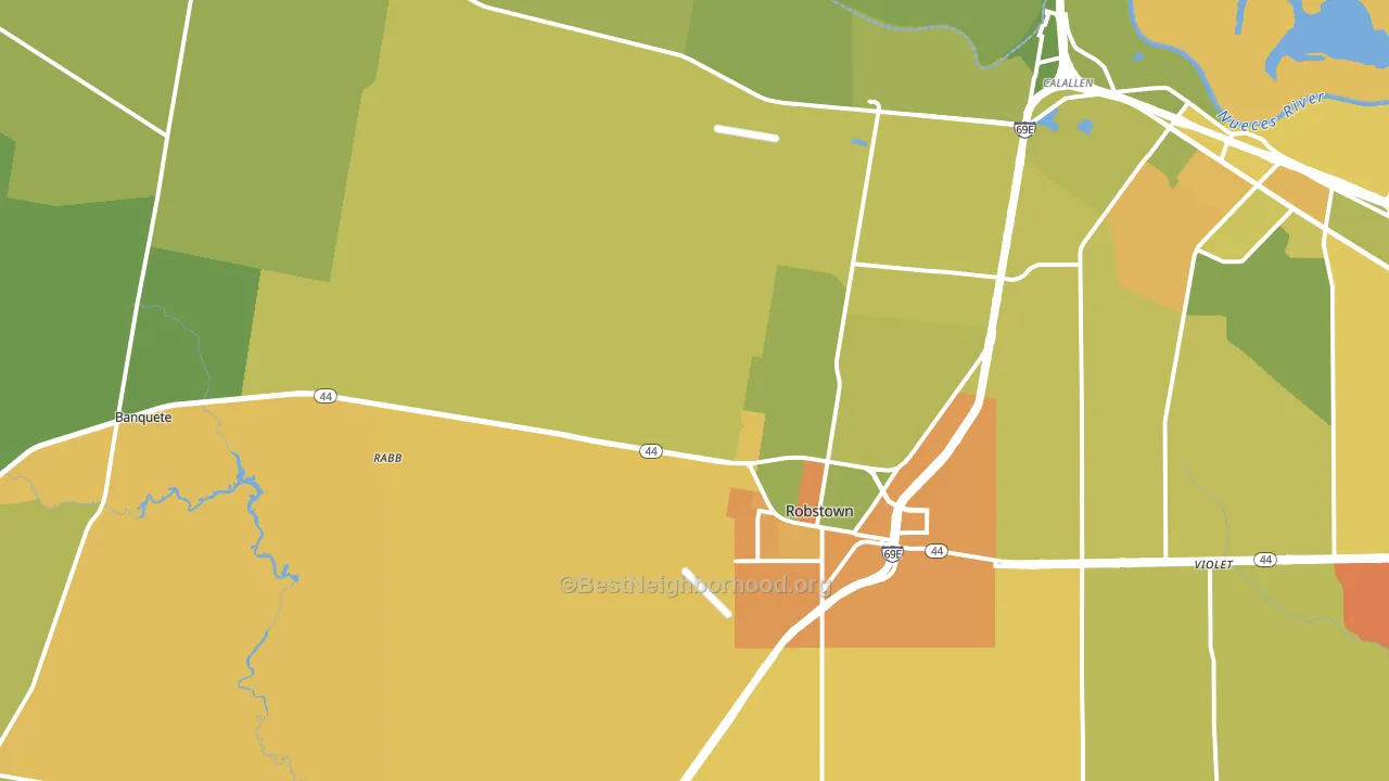 Robstown, TX block-group voter-turnout map