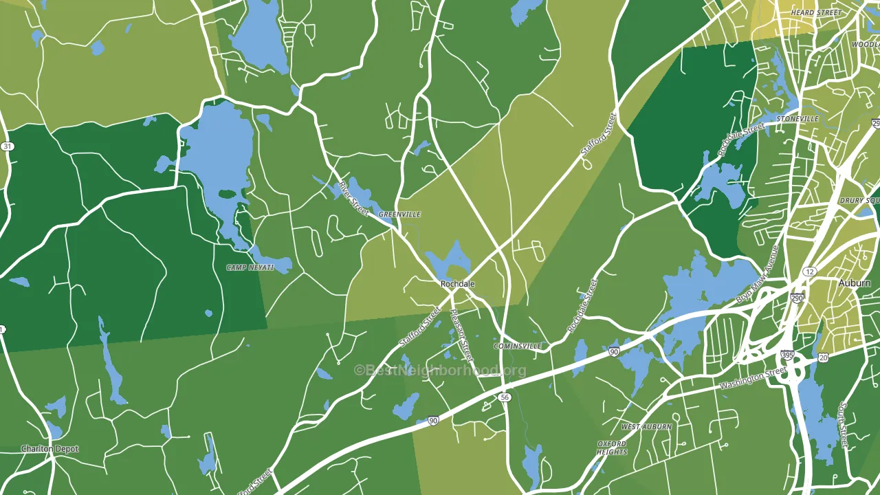 Rochdale, MA block-group voter-turnout map
