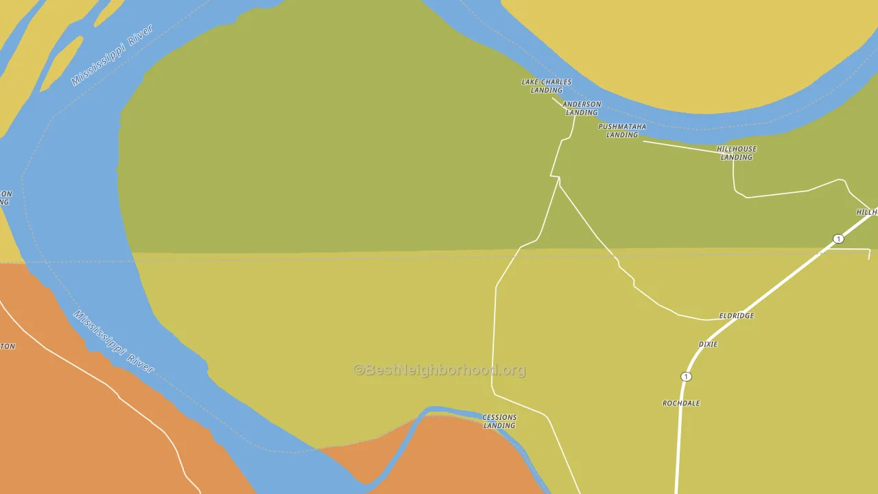 Rochdale, MS block-group voter-turnout map