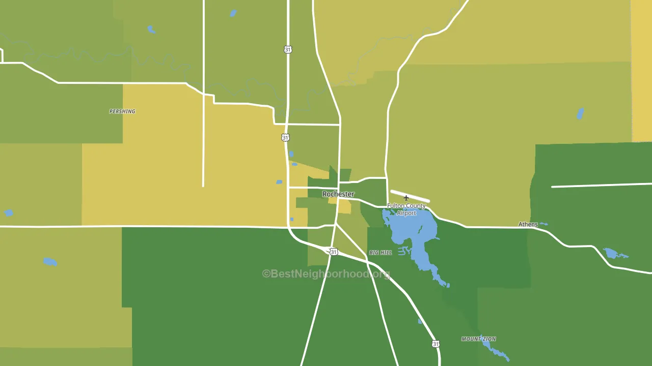 Rochester, IN block-group voter-turnout map