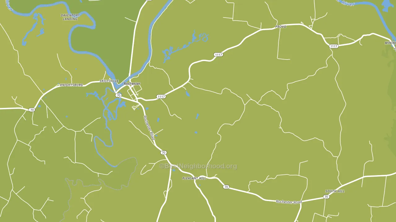Rochester, KY block-group voter-turnout map