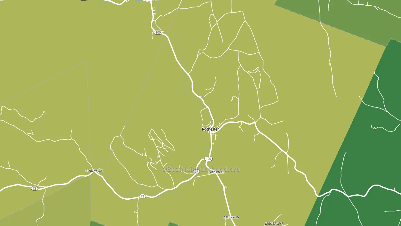 Rochester, VT block-group voter-turnout map