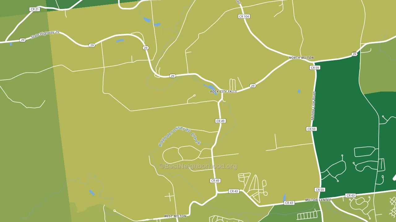 Rock City Falls, NY block-group voter-turnout map