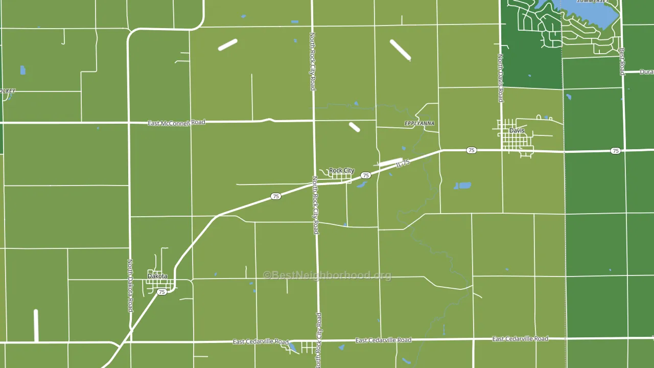 Rock City, IL block-group voter-turnout map