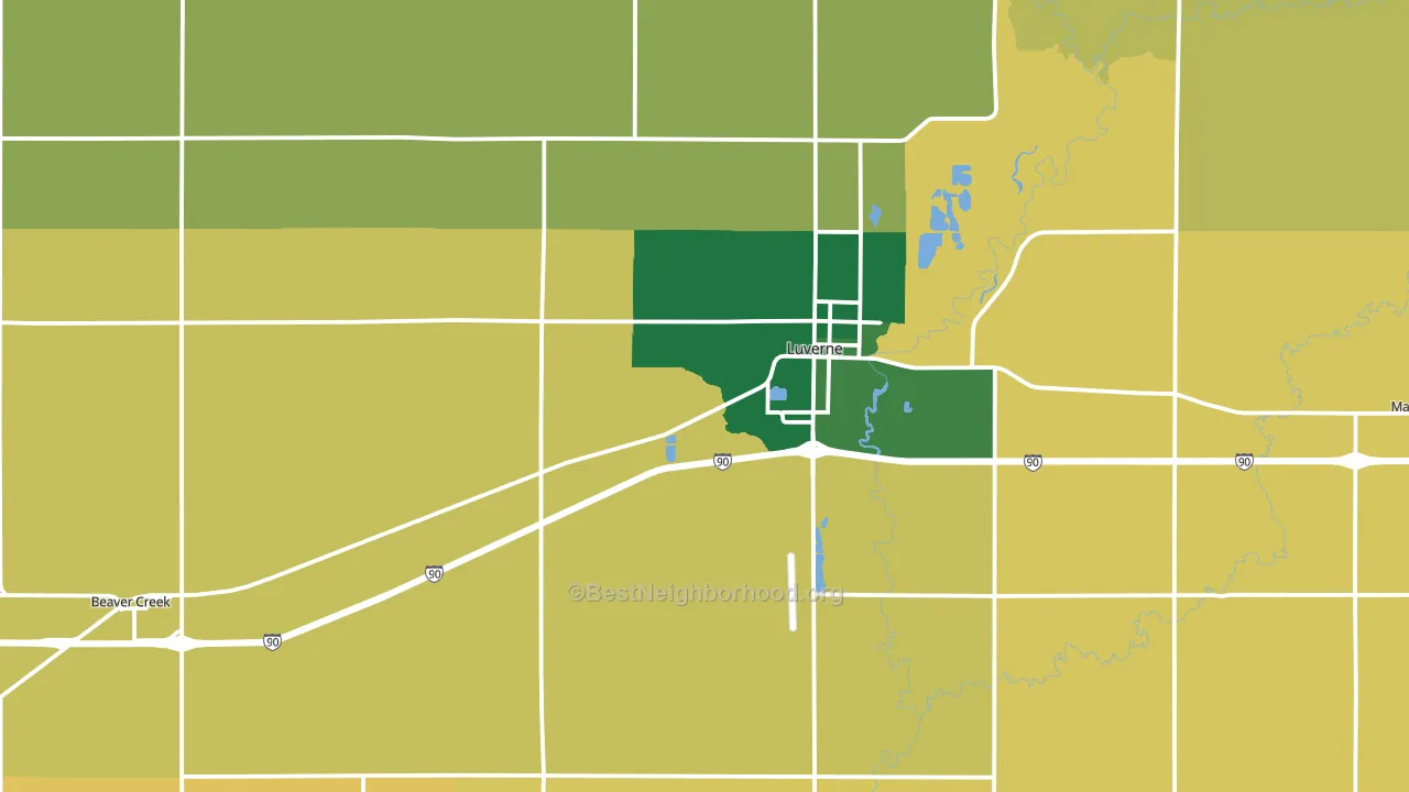 Rock County, MN block-group voter-turnout map