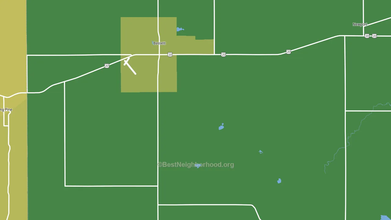 Rock County, NE block-group voter-turnout map