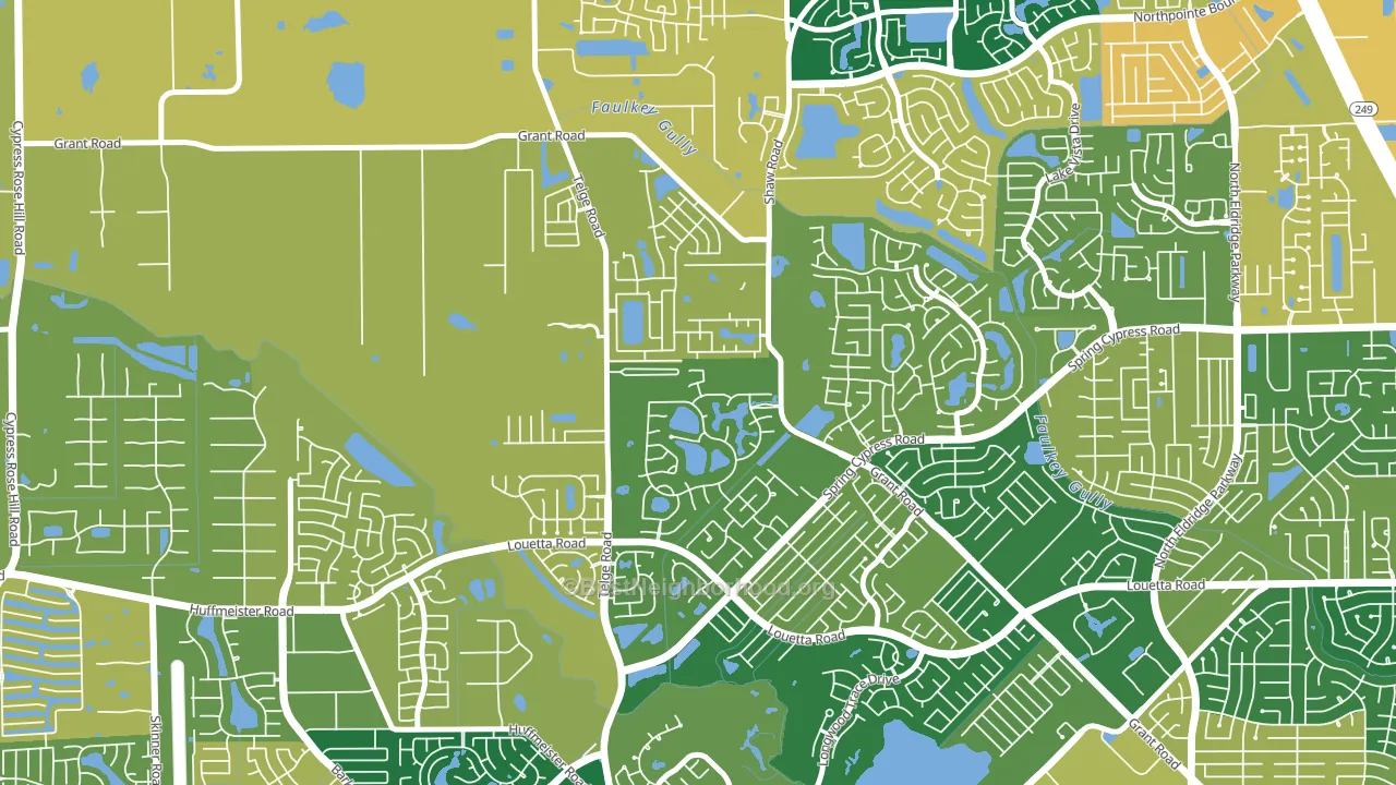 Rock Creek, Cypress, TX block-group voter-turnout map