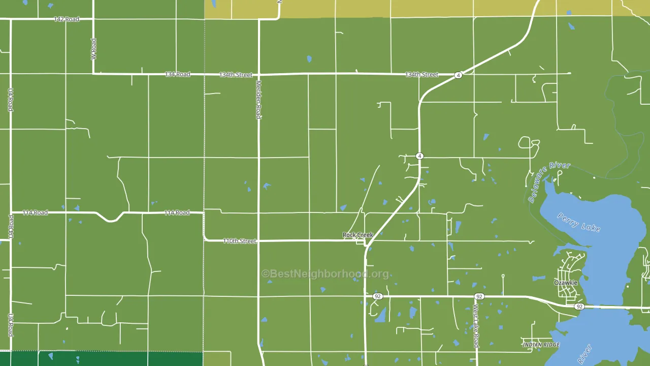 Rock Creek, KS block-group voter-turnout map