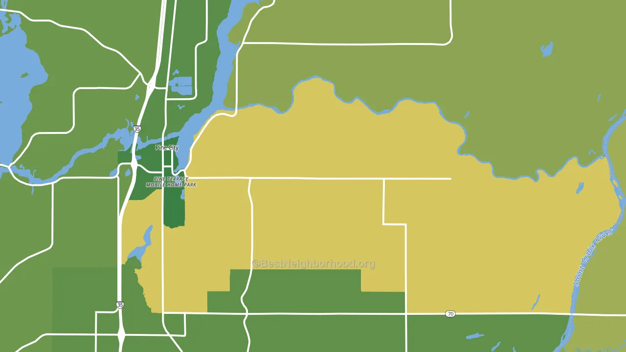 Rock Creek, MN block-group voter-turnout map