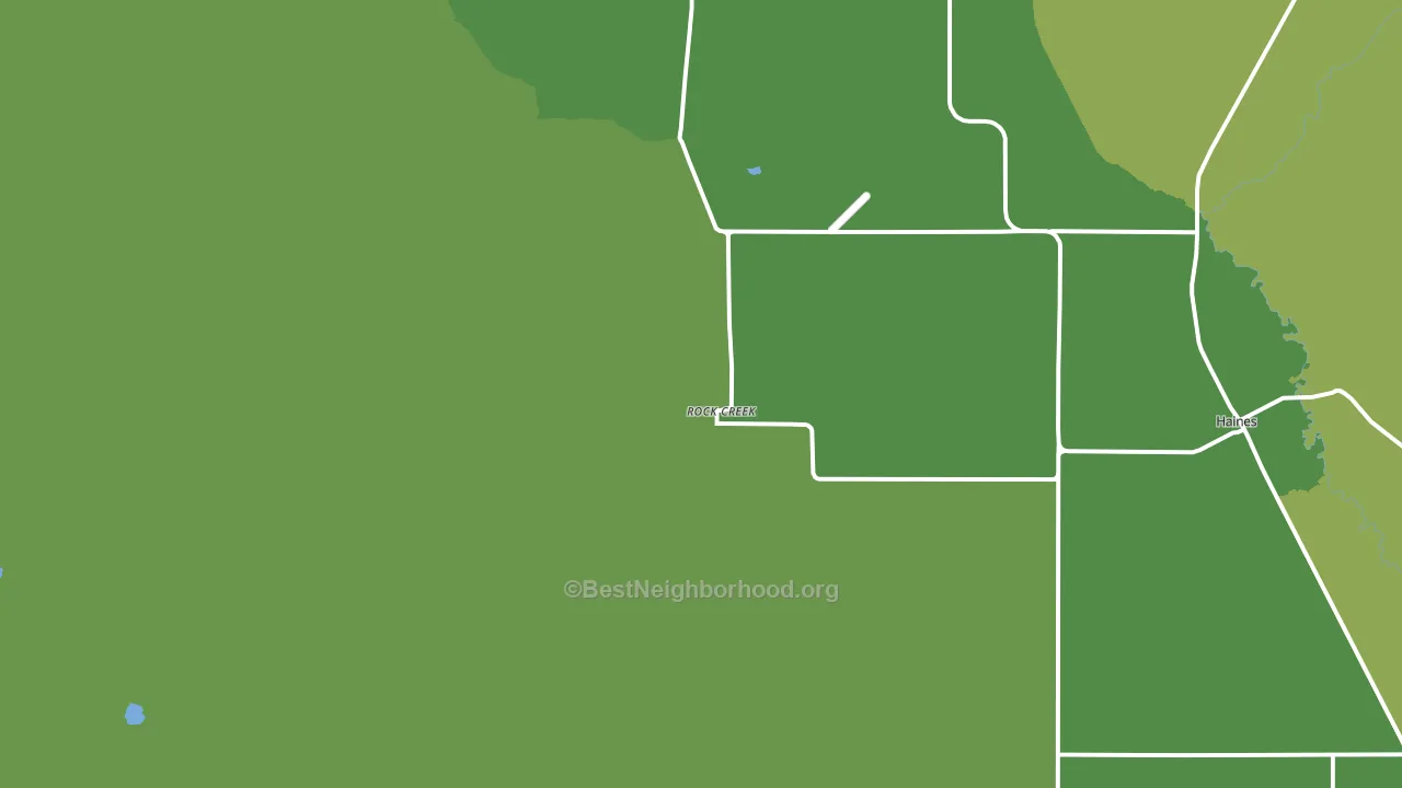 Rock Creek, OR block-group voter-turnout map