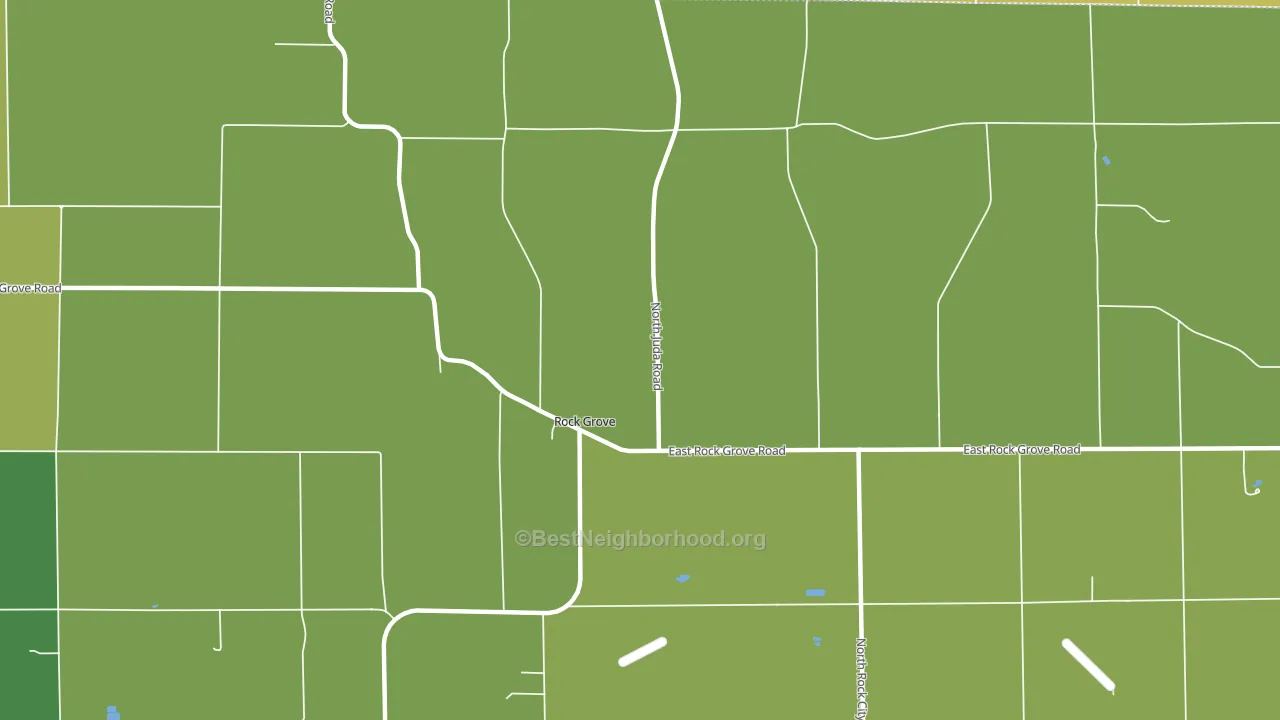 Rock Grove, IL block-group voter-turnout map