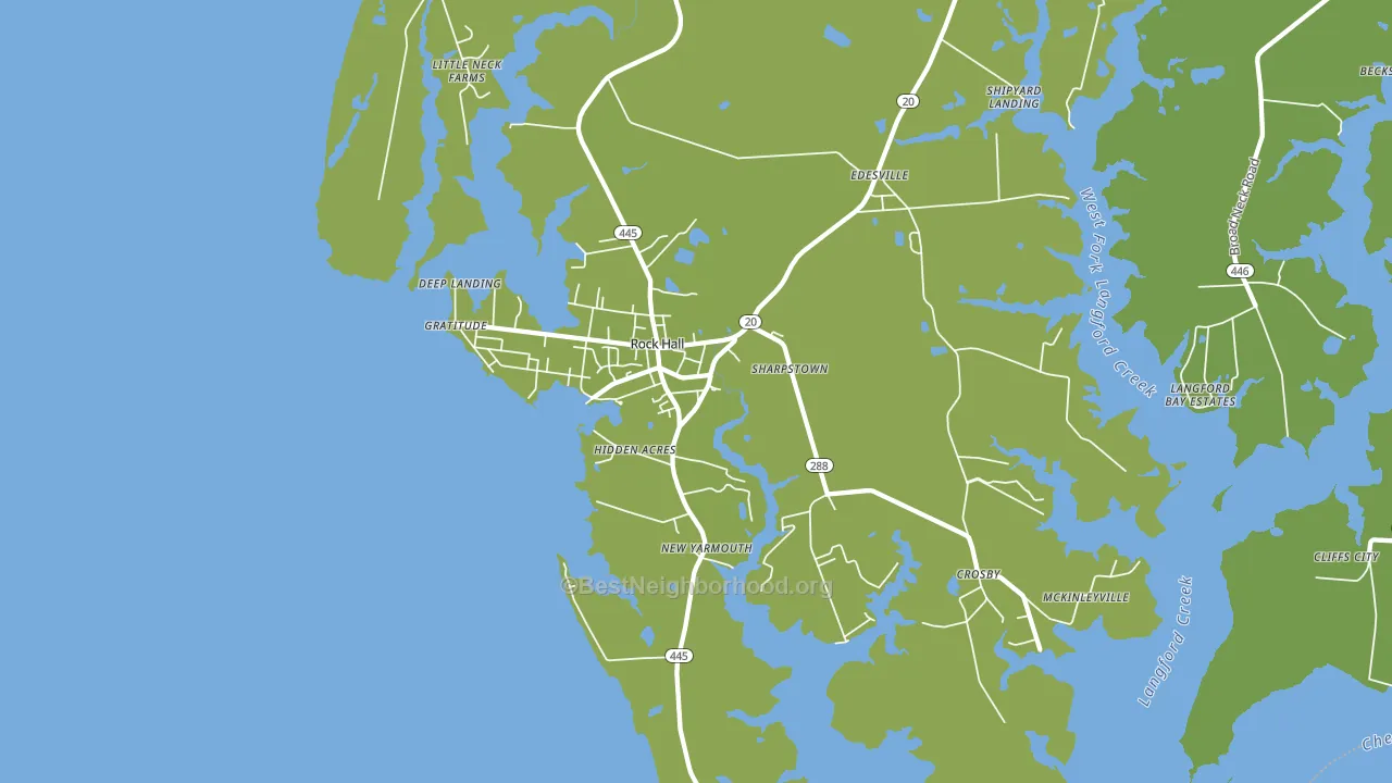 Rock Hall, MD block-group voter-turnout map