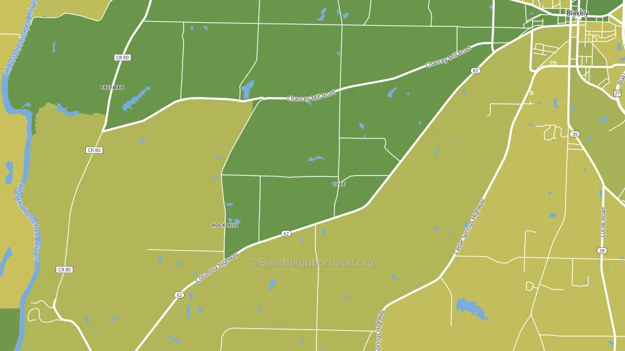 Rock Hill, GA block-group voter-turnout map