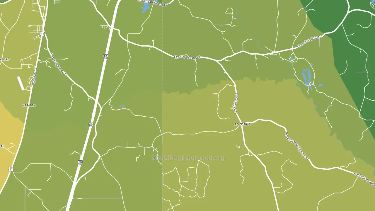 Rock Hill, MS block-group voter-turnout map