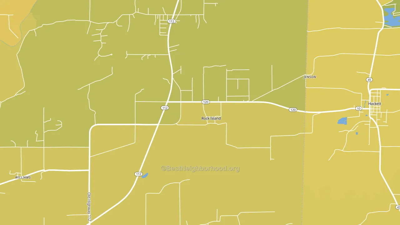 Rock Island, OK block-group voter-turnout map