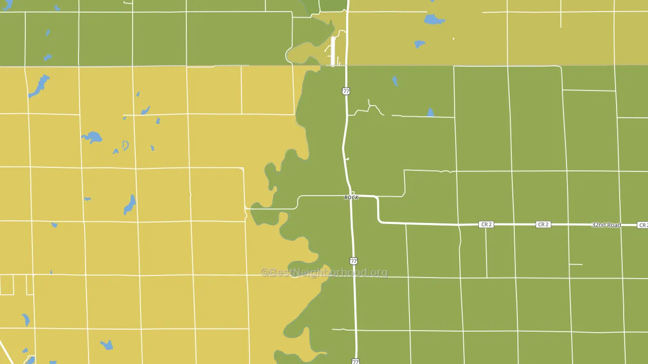 Rock, KS block-group voter-turnout map