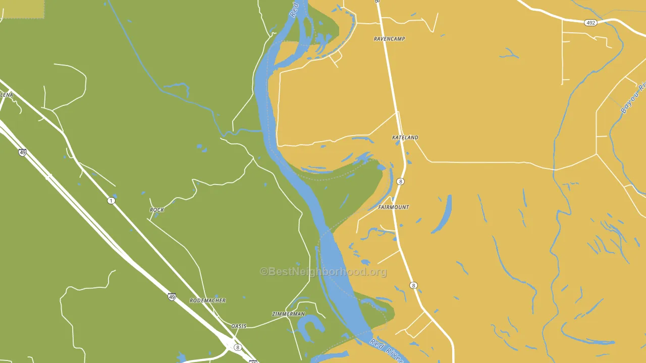 Rock, LA block-group voter-turnout map