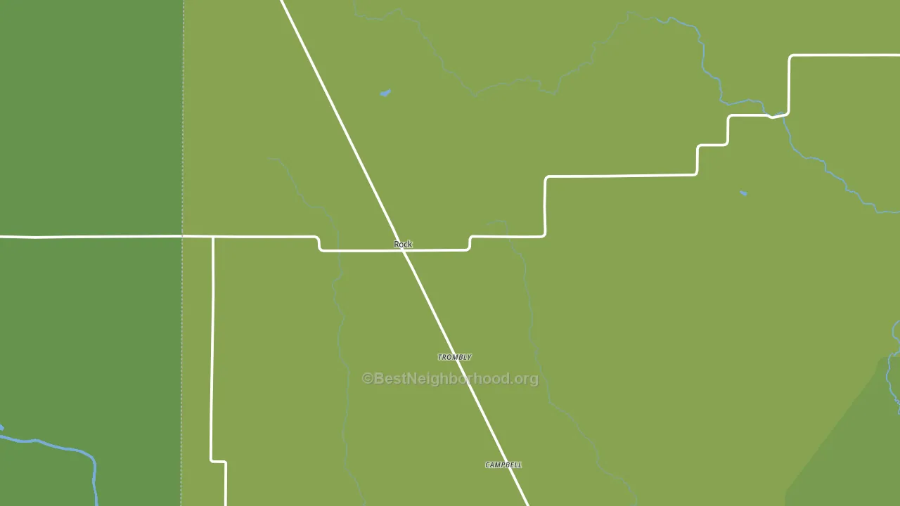 Rock, MI block-group voter-turnout map