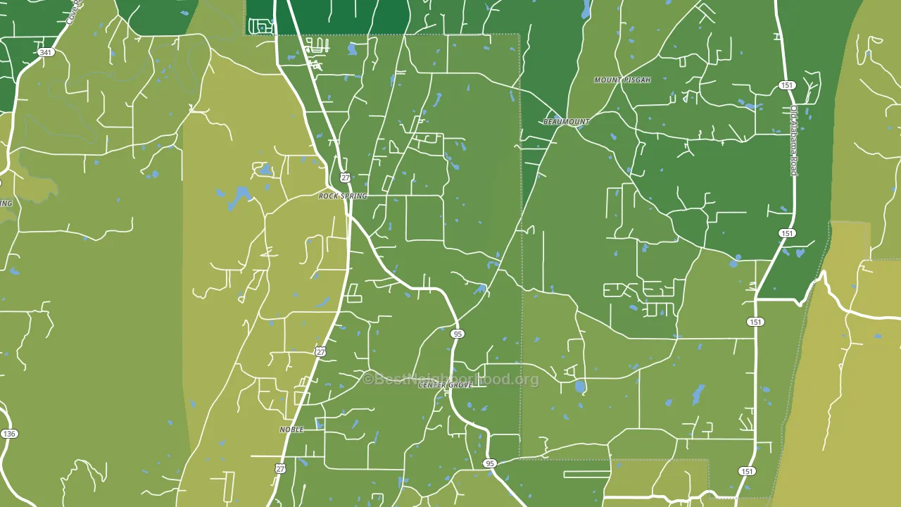 Rock Spring, GA block-group voter-turnout map