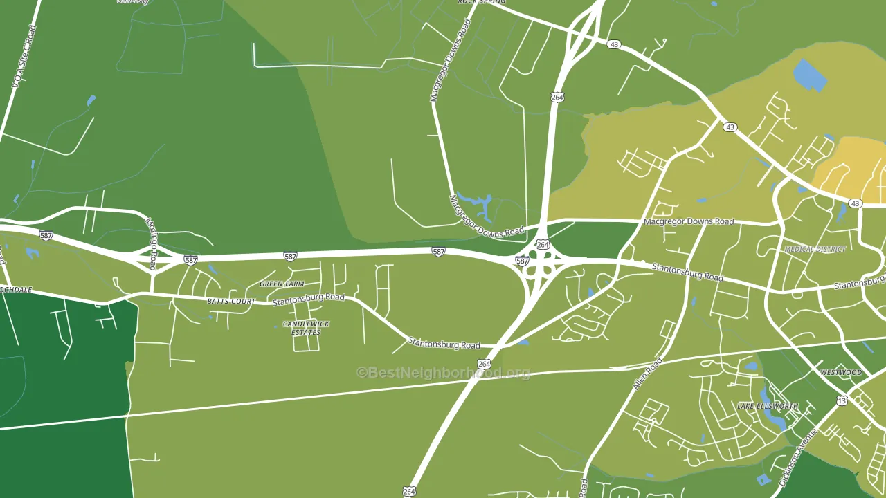 Rock Spring, NC block-group voter-turnout map