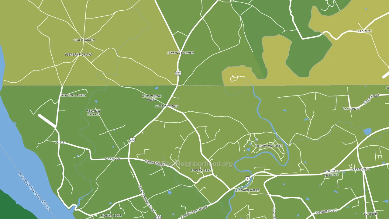 Rock Springs, MD block-group voter-turnout map