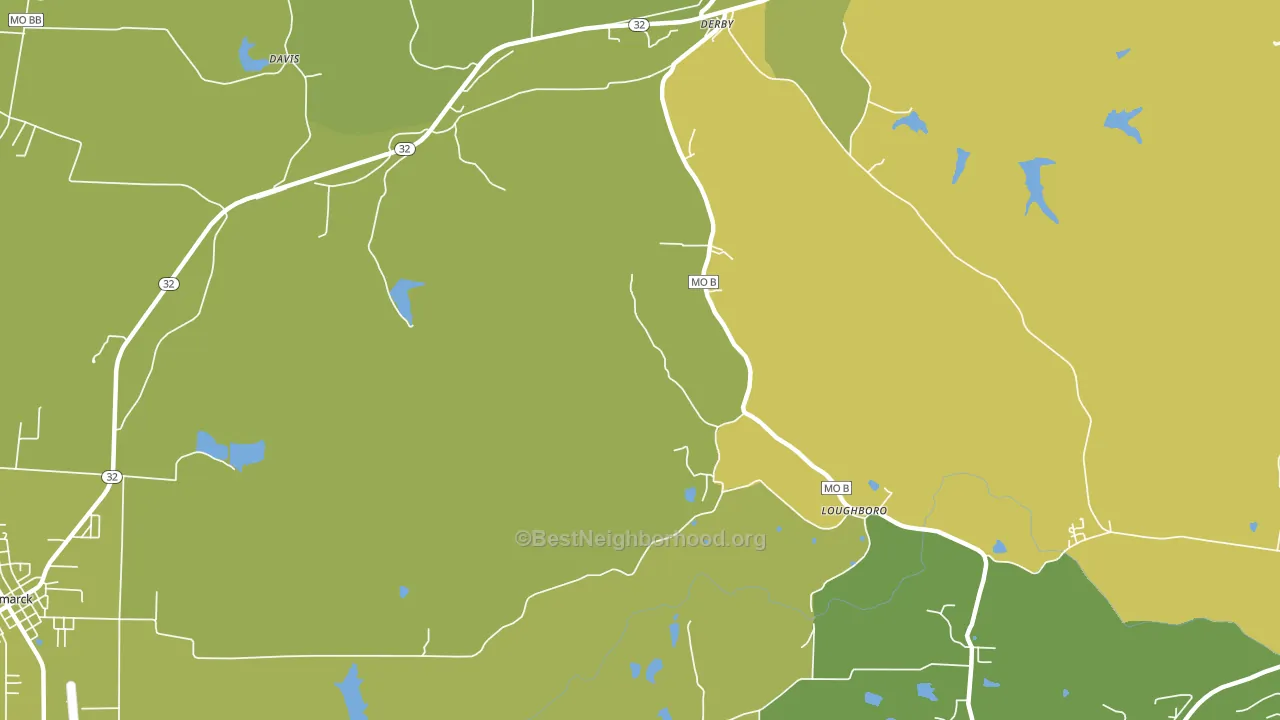 Rock Springs, MO block-group voter-turnout map