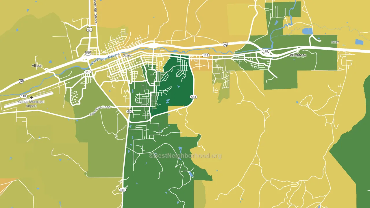 Rock Springs, NM block-group voter-turnout map