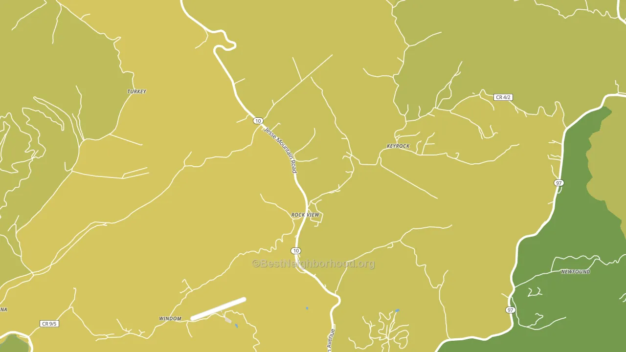 Rock View, WV block-group voter-turnout map