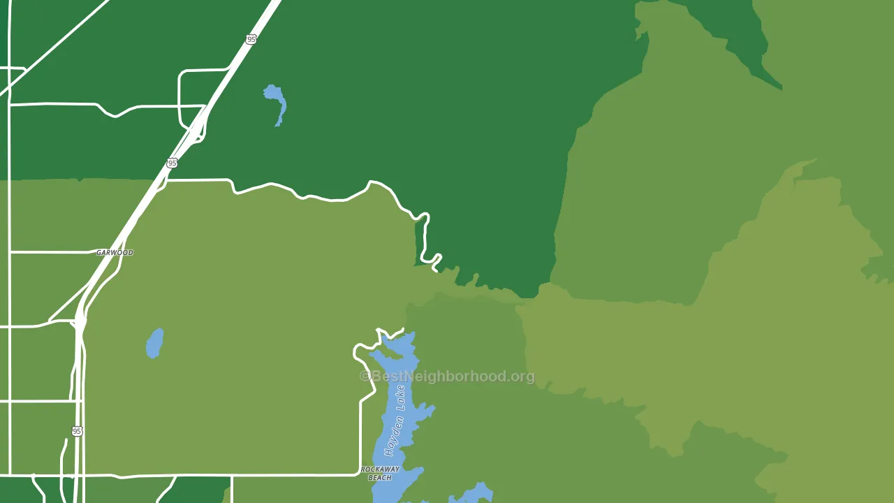 Rockaway Beach, ID block-group voter-turnout map