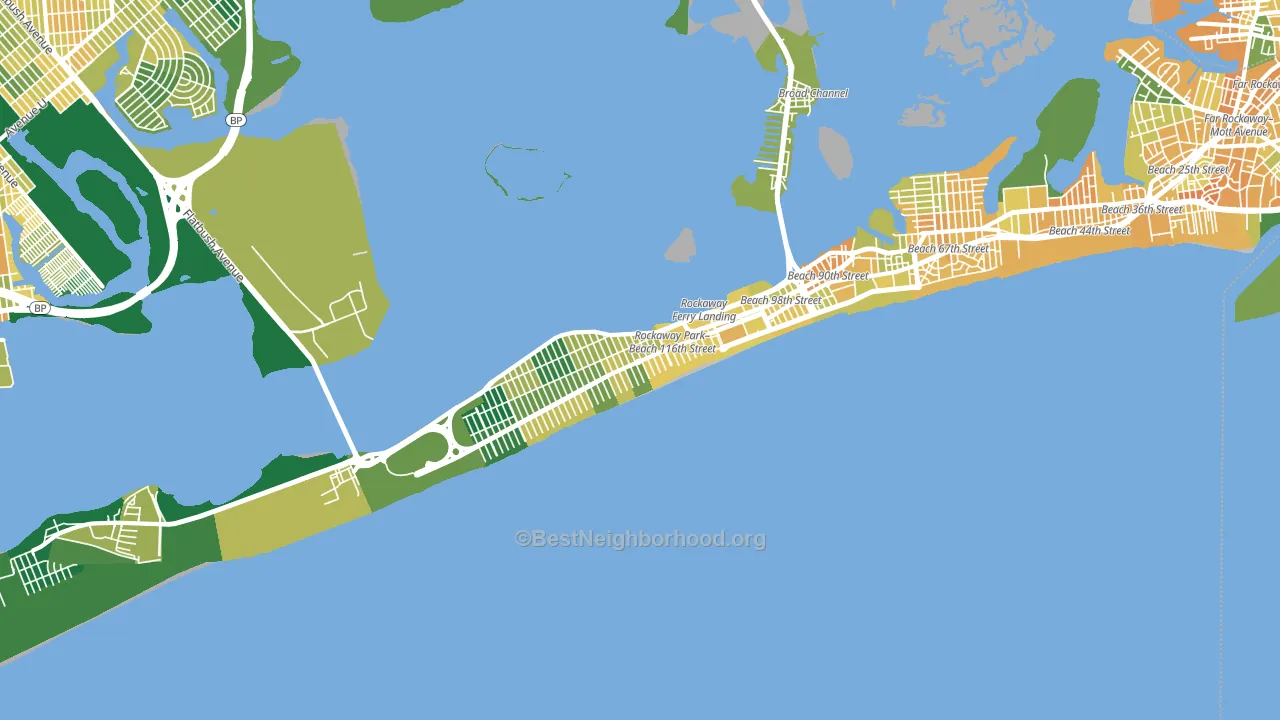 Rockaway Park, Queens, NY block-group voter-turnout map