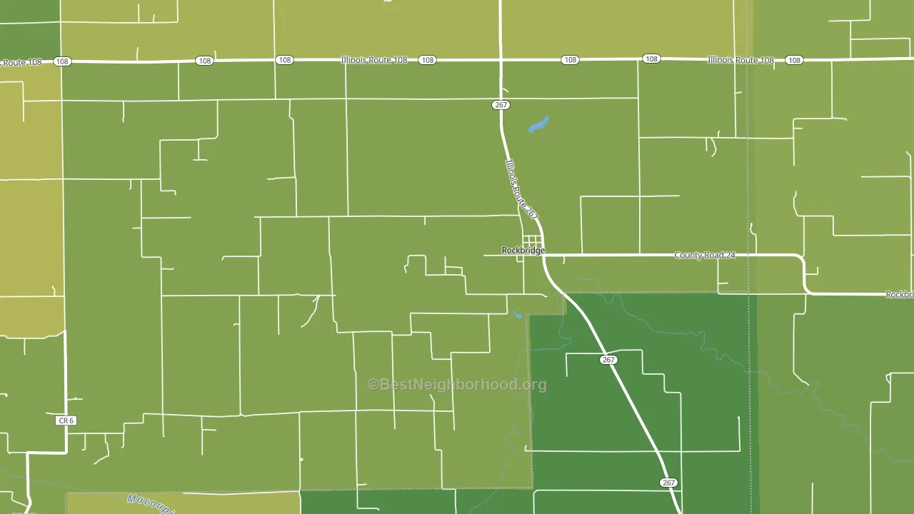 Rockbridge, IL block-group voter-turnout map