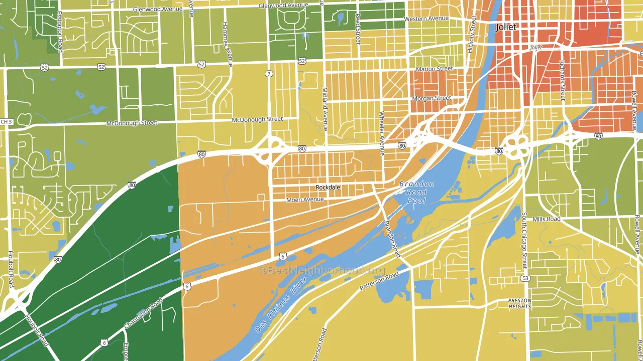 Rockdale, IL block-group voter-turnout map