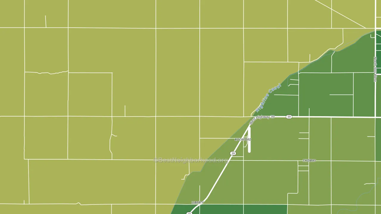 Rockford, ID block-group voter-turnout map